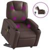 VidaXL Fauteuil inclinable de massage électrique marron similicuir 3204453