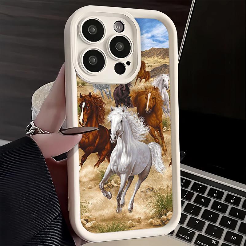 Phone Case for iPhone 17 Air 16E 15 16 Pro Max Ferghana Horse Animal Cover 14 Plus 13 12 Mini Soft Shell Silicone Fundas