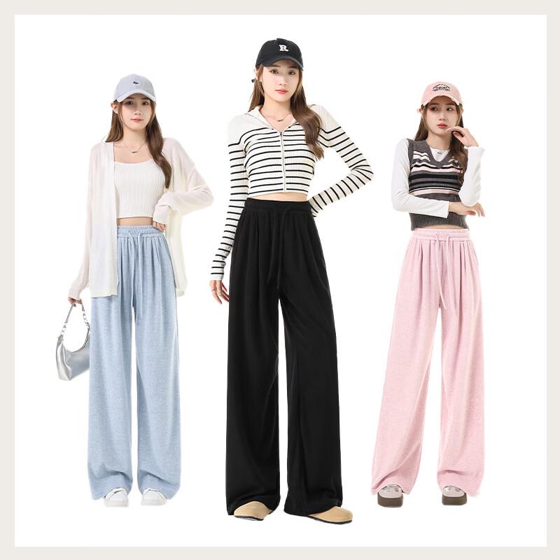 MJ STYLE Women's Plush Wide-Leg Towel Pants