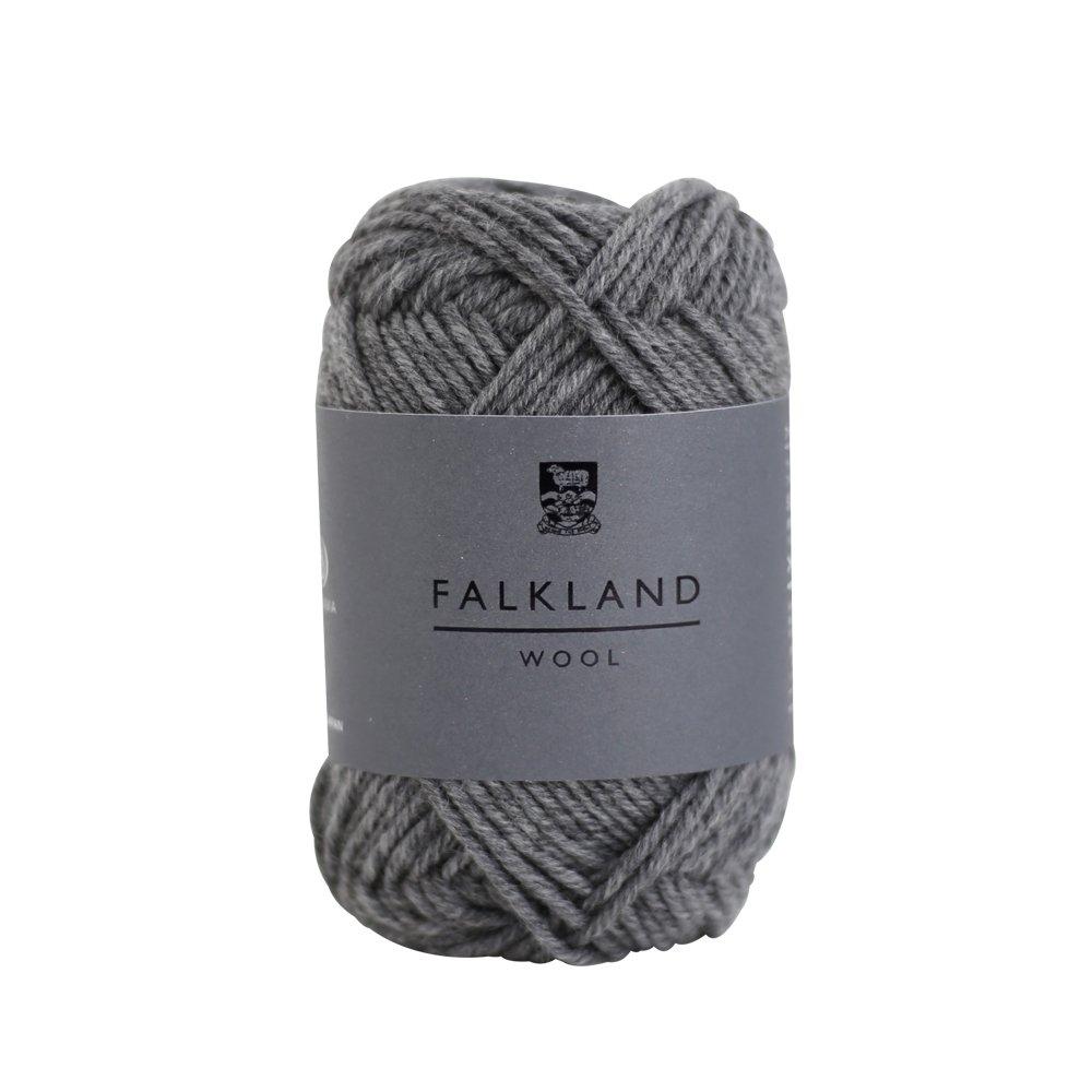 DARUMA Falkland Wool Extra Set of 5 Yarn, Thick, Col. 5, Grey, 50g, Approx. 85m, Balls, 01-5760