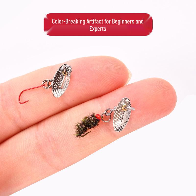 Modified Fly Fishing Hooks with Rotating Sunflower Seed and Mackerel White Stripe Lure - Simulation Insect Bait Cyclone Lure.