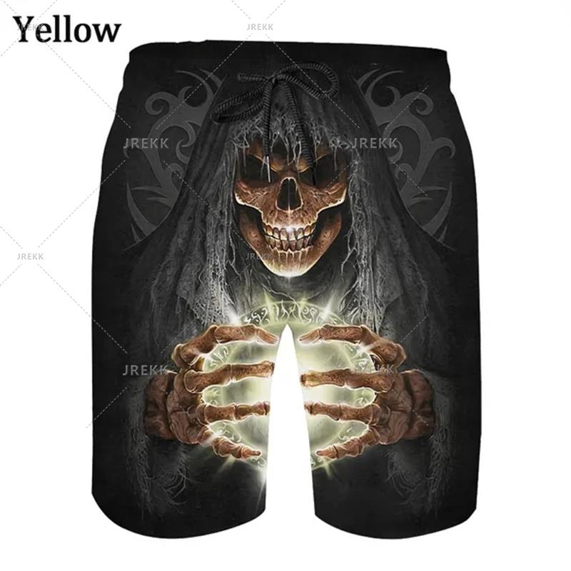Men's 3D Printed Casual Shorts Summer  Gothic Sports Shorts Skateboarding Short