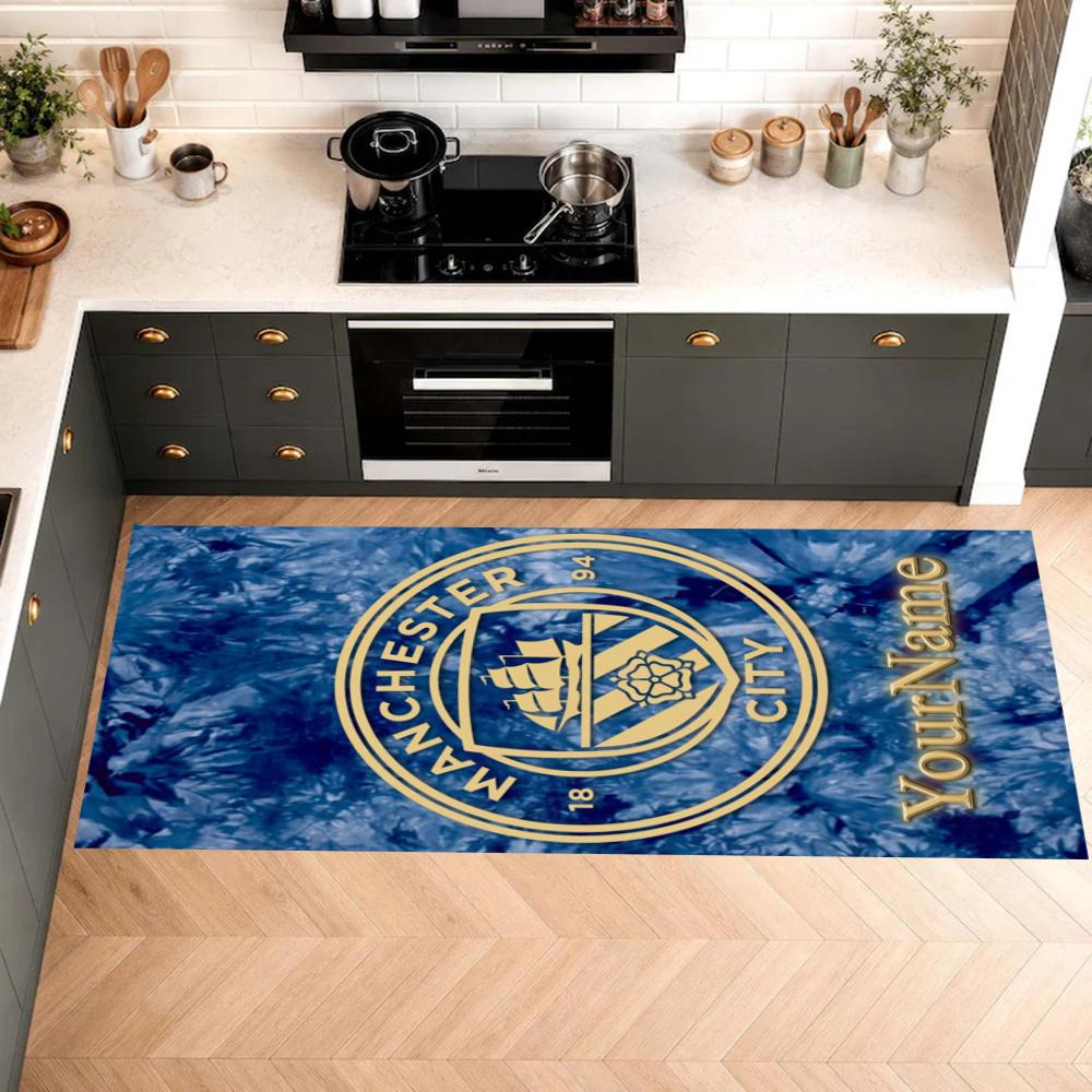 Manchester City Customize Your Name Kitchen Rug Runner Rug Laundry Mat Hallway Entryway The Best Gift Choice