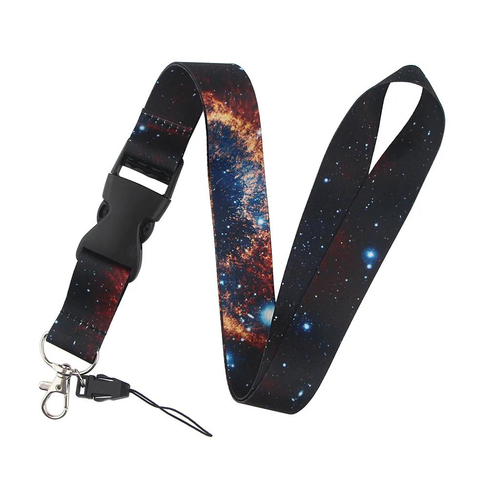 Starry Sky Neck Strap Lanyards for Keys Marble Stripe Keychain ID Credit Card Hang RopeAccessories Gift