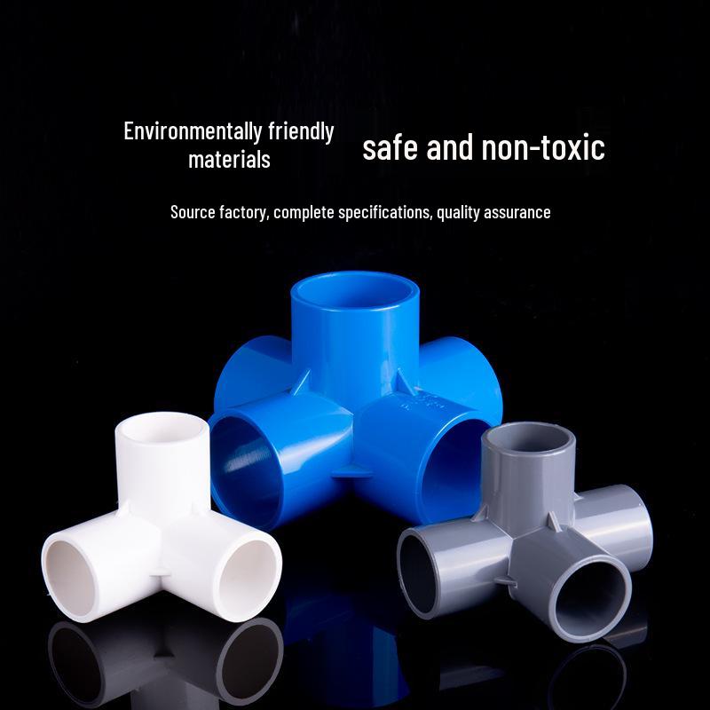 PVC Vícesměrné 3D Plastové Fitinky pro Vodovodní Potrubí (Pravoúhlý, Čtyřcestný, Pěticestný, Šesticestný T-kus)