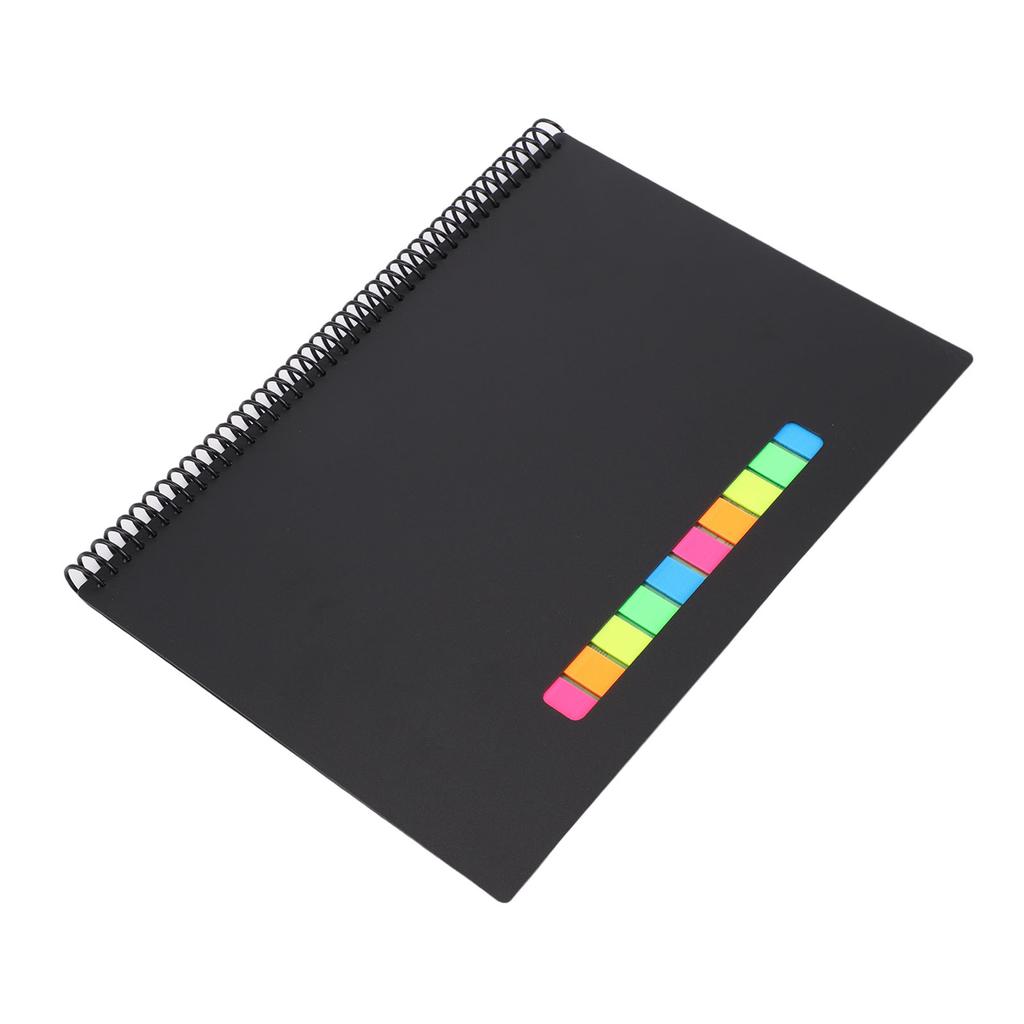  Reusable Paper Notebook Spiral Bound Erasable Shorthand Notepad APP Connectivity Black Lined and Dotted Pages 