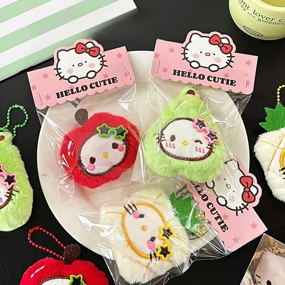 1/3 шт. Подвеска-брелок Sanrio Hello Kitty Кот-фрукт, Брелок для ключей, Подвеска на рюкзак
