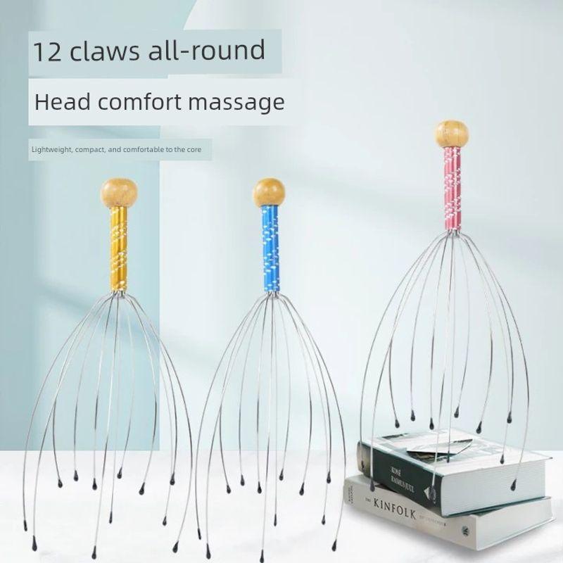 

Octopus Head Massager Scalp Care Scalp Relaxation Massage Claw Octopus Head Massager--3 Pieces [Random Color]