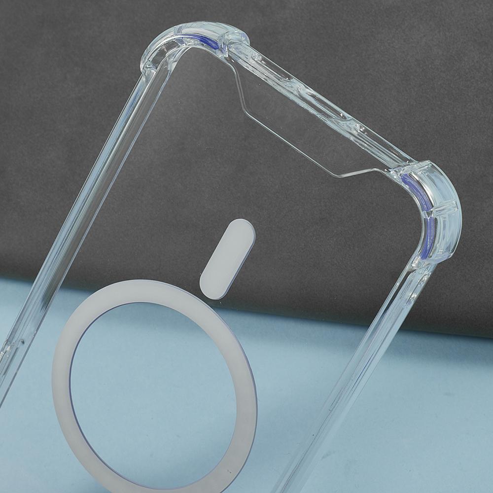 For iPhone 15 Pro Max Clear Phone Case Compatible with MagSafe 1.5mm Shockproof Back Cover