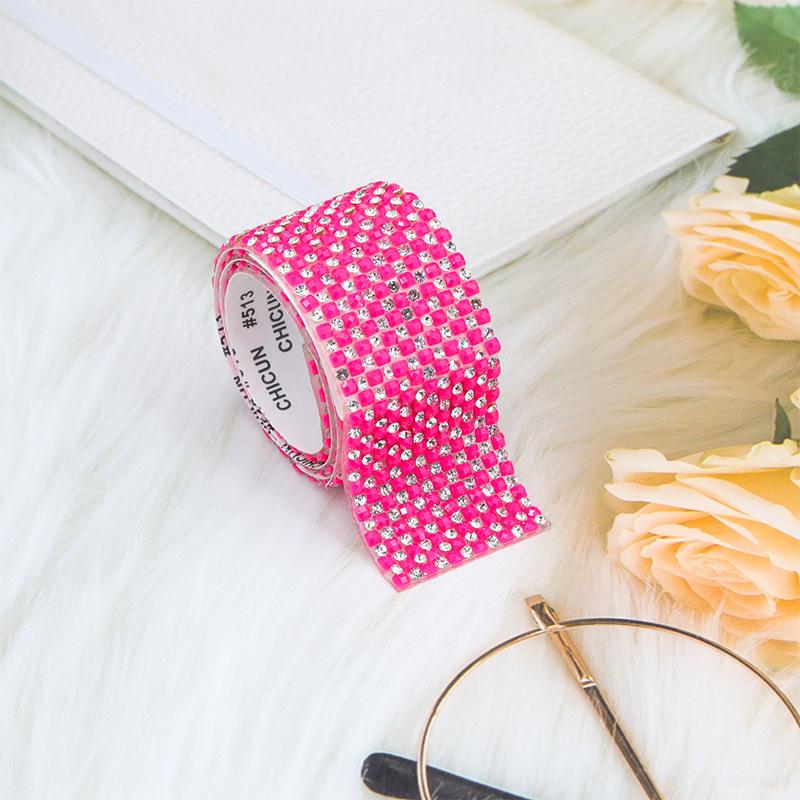10pcs Rhinestone Ribbons Roll Diamond Sparkling Banding Party Gift Decoration DIY Crafts Self-Adhesive Rhinestone Sticker