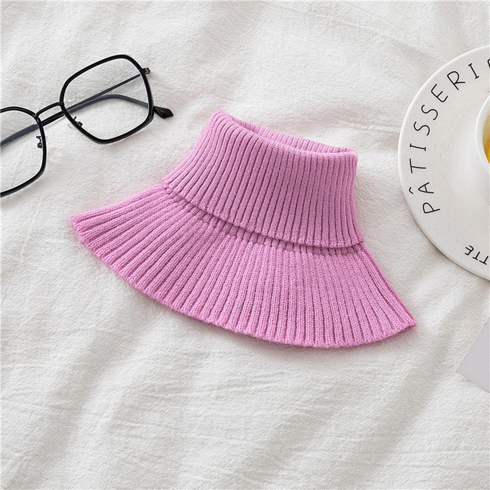 Warm Knitted Fake Collar Women Turtleneck Ruffles Knitted False Fake Collar Detachable Neck Warmer Winter Windproof Fake Collars
