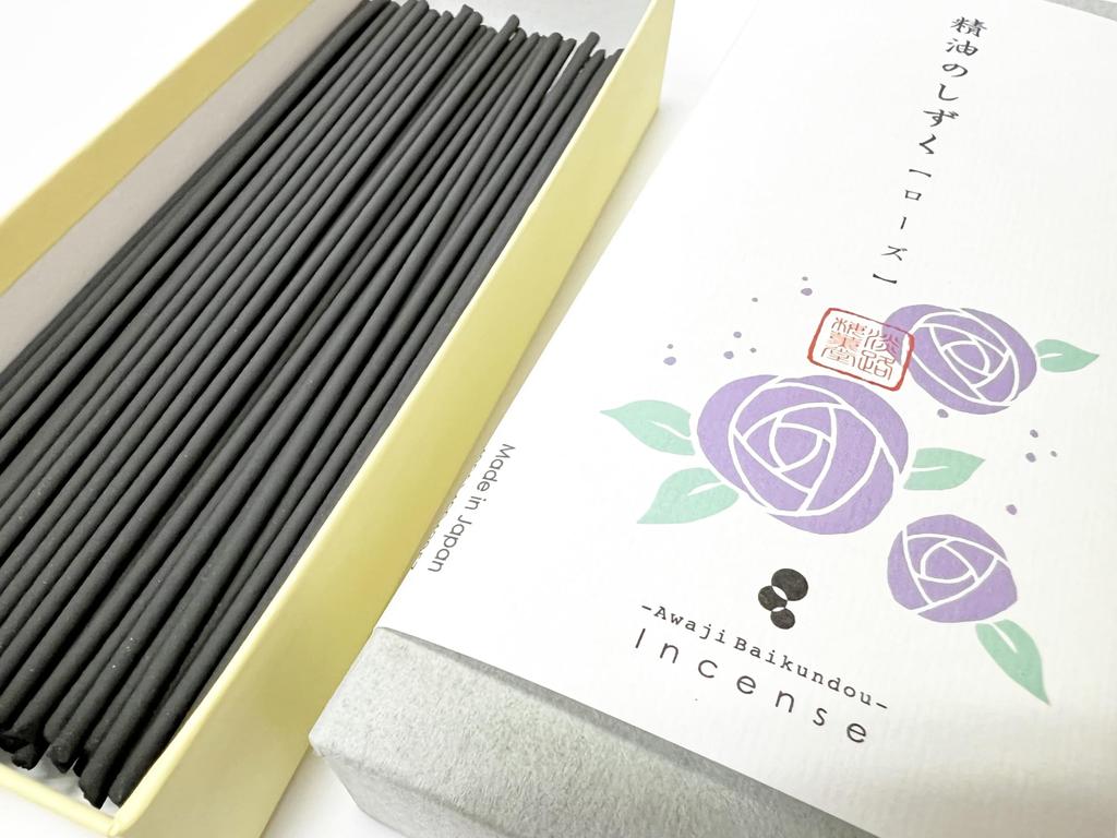 Awaji Umekundo Incense Aromatherapy Home Essential Oil Rose Natural Awaji Island Damask Rose Made In Amazon Sticks, Fragrance, Drops, (30g),