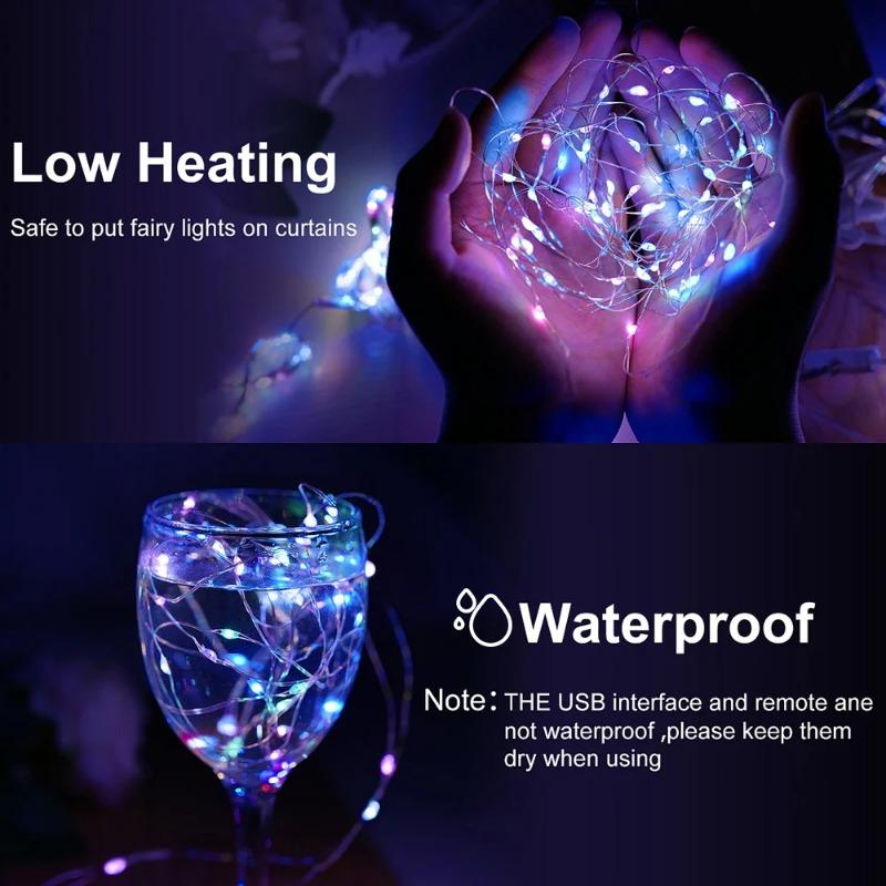 100/200/300 LED Solar Courtyard Curtain Lights Outdoor Waterproof Fairy String Lights With 8 Modes for Garden Window Bedroom Wedding