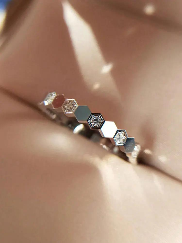 925 Sterling Silver Zircon Vintage Geometric Shape Rings For Women Gift Match Daily Party High Quality Fine Jewelry Accessories