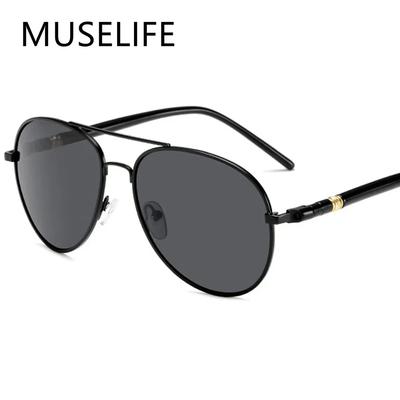 Luxury Men's Polarized Sunglasses Driving Sun Glasses For Men Women Brand Designer Male Vintage Black Pilot Sunglasses UV400