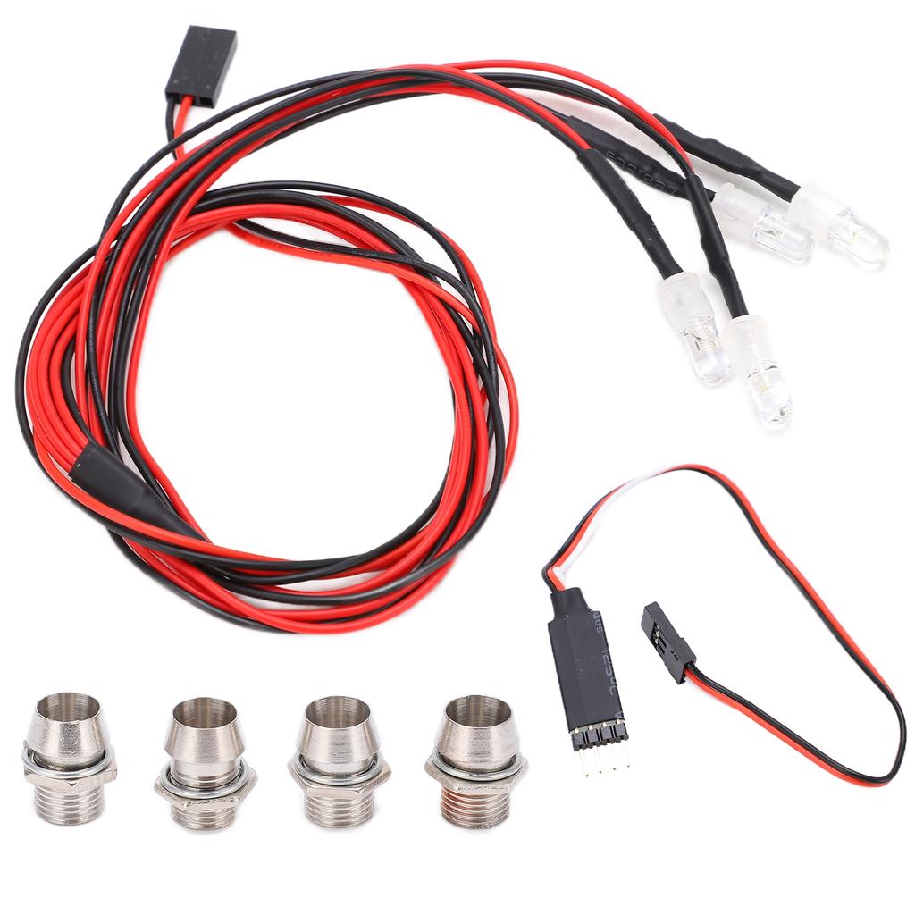 RC Lights 5mm Bright LED RC Headlights with Accessories Light Switch for Remote Control Car