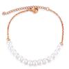 European & American Adjustable Stainless Steel Pearl Bracelet - Simple and Versatile Design