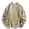 Unisex Oversized Fleece Genser Genser Ensfarvet Rund Hals Avslappet Langermet
