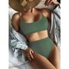 Kvinner Bikini Sexy Badedrakt med høy midje Strandbadetøy Sommerbadedrakt for kvinner
