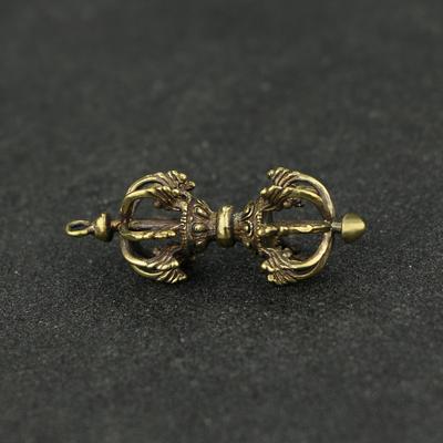 1.8" Tibetan Buddhism Bronze Vajra Dorje Phurpa Exorcism Talisman Statue Pendant