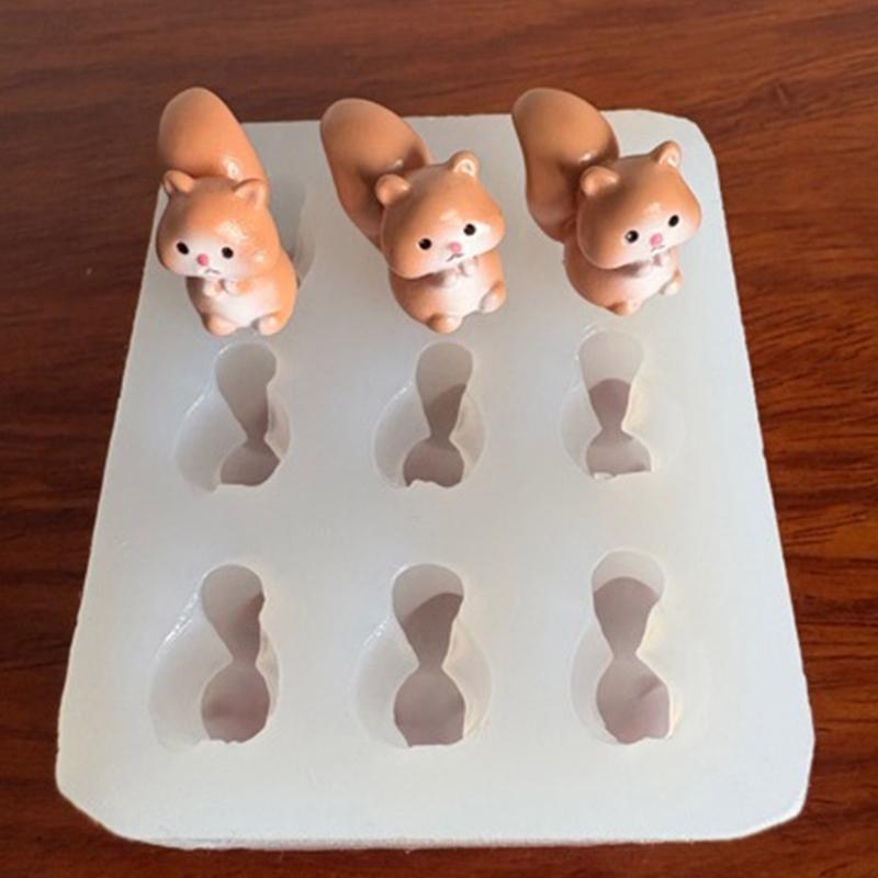 Food Grade Silicone Miniature Squirrel Mould For Baking Craft Chocolate Soap Making Heat Resistant