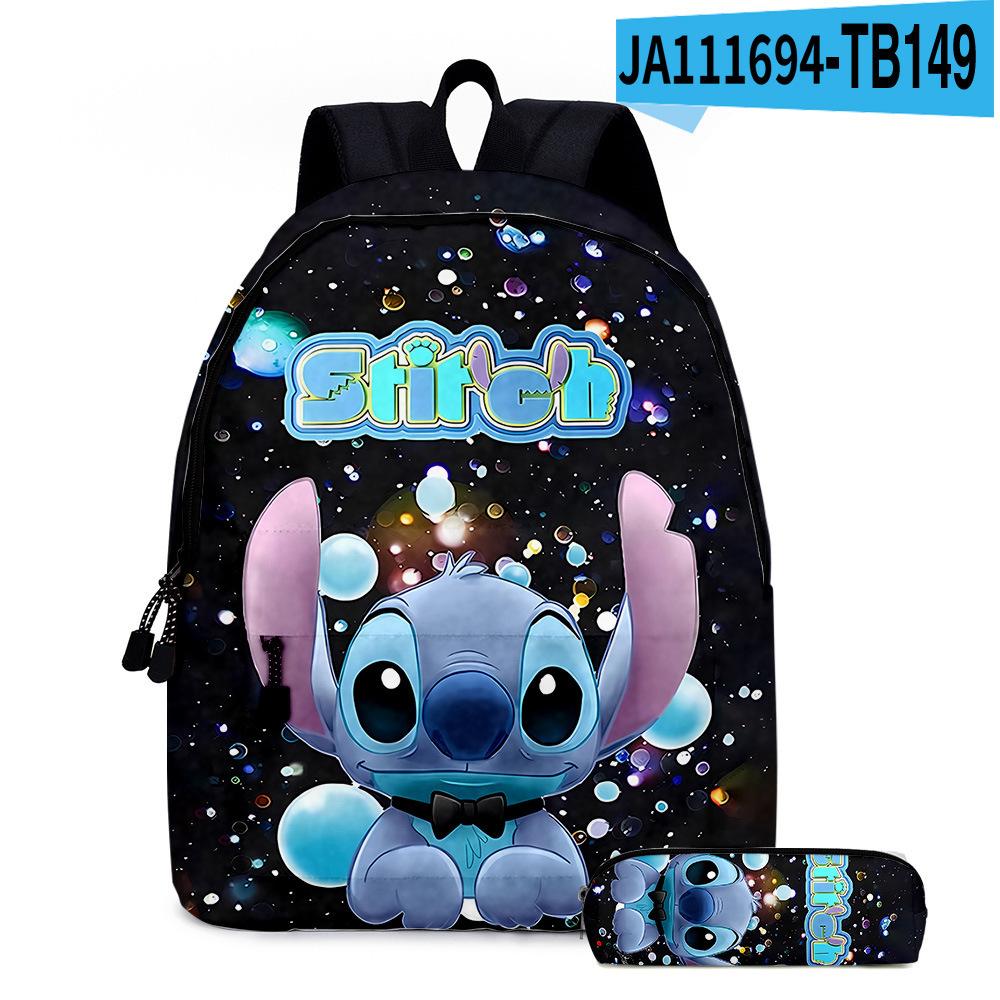 Stitc Cartoon Full Print Backpack Student Bag Pencil Case Two-Piece Set Children'S Backpack