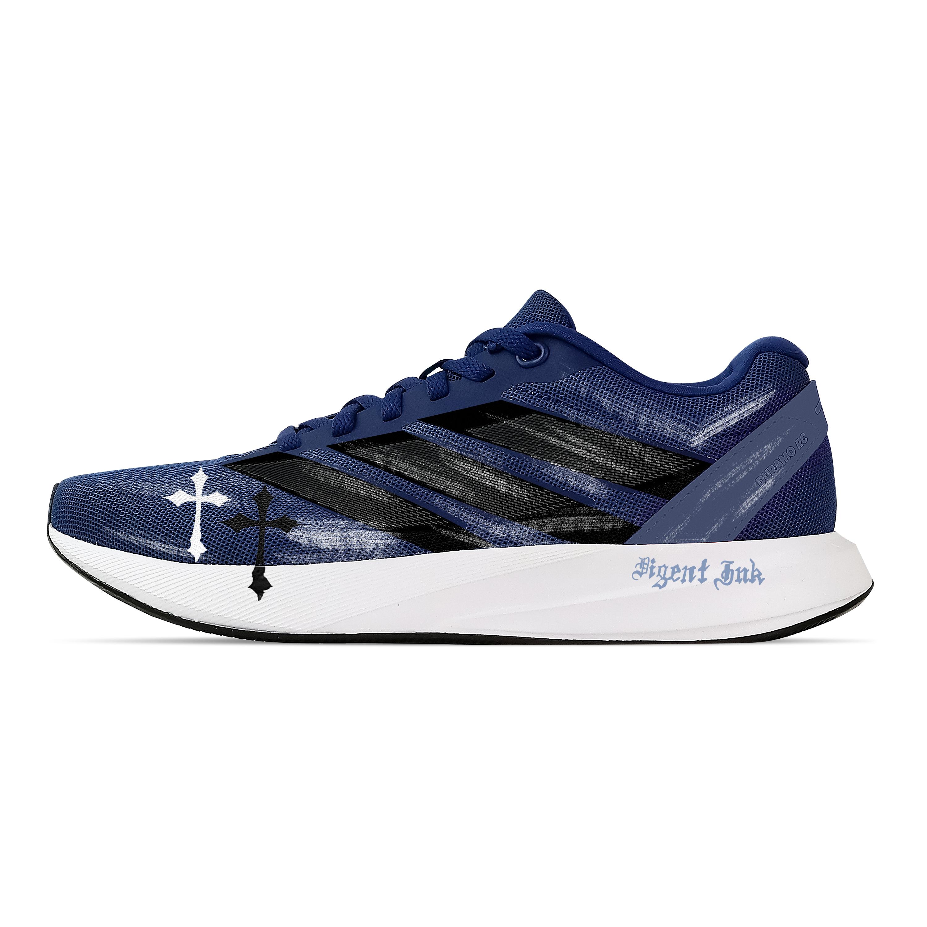 

Adidas Duramo RC Running Shoes Unisex Low Top Black/White/Blue ID2701(Team773-) 36