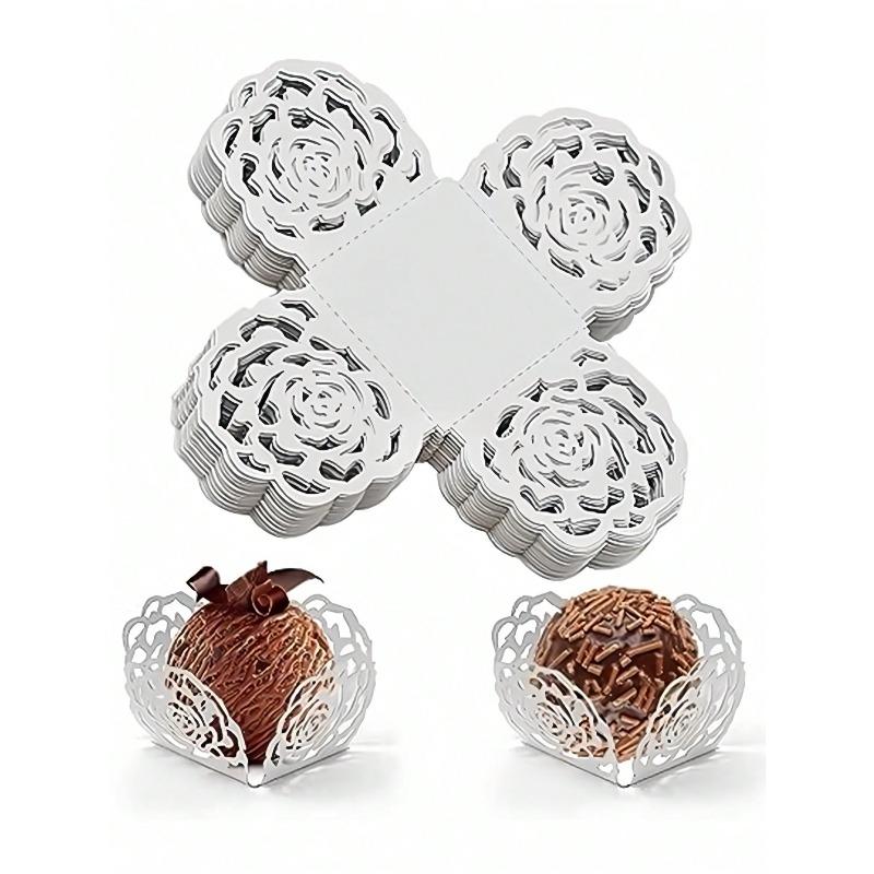 

50pcs Candy Chocolate Lace Paper Packaging Box,Elegant Dessert Cup,Packaging Box 50pcs белый