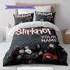 Name Custom Slipknot Pattern Bedding Set Quilt Cover Pillowcase Home Decor Gift (1 * Duvet Cover + 2 * Pillowcase, Without Core)