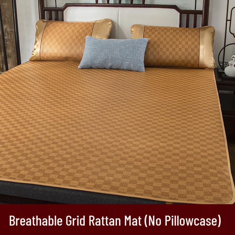 Thickened Foldable Summer Ice Silk and Rattan Sofa Cushion Mat with Wool Material
