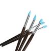 5-Piece Wooden Handle Silicone Brush Set for Ceramic and Polymer Clay Sculpture