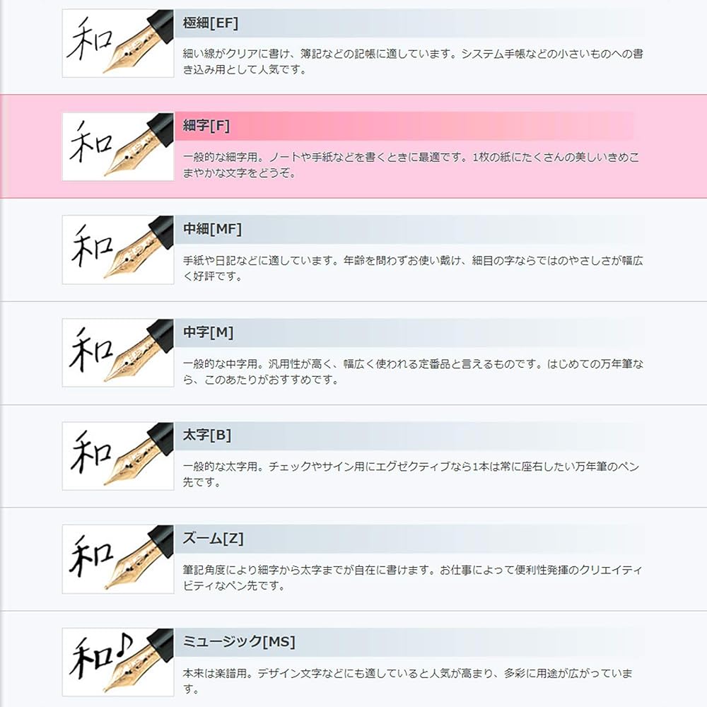 Sailor fountain pen, fountain pen, Shikiori, Hisakata Uchimizu fine print 11-0500-242