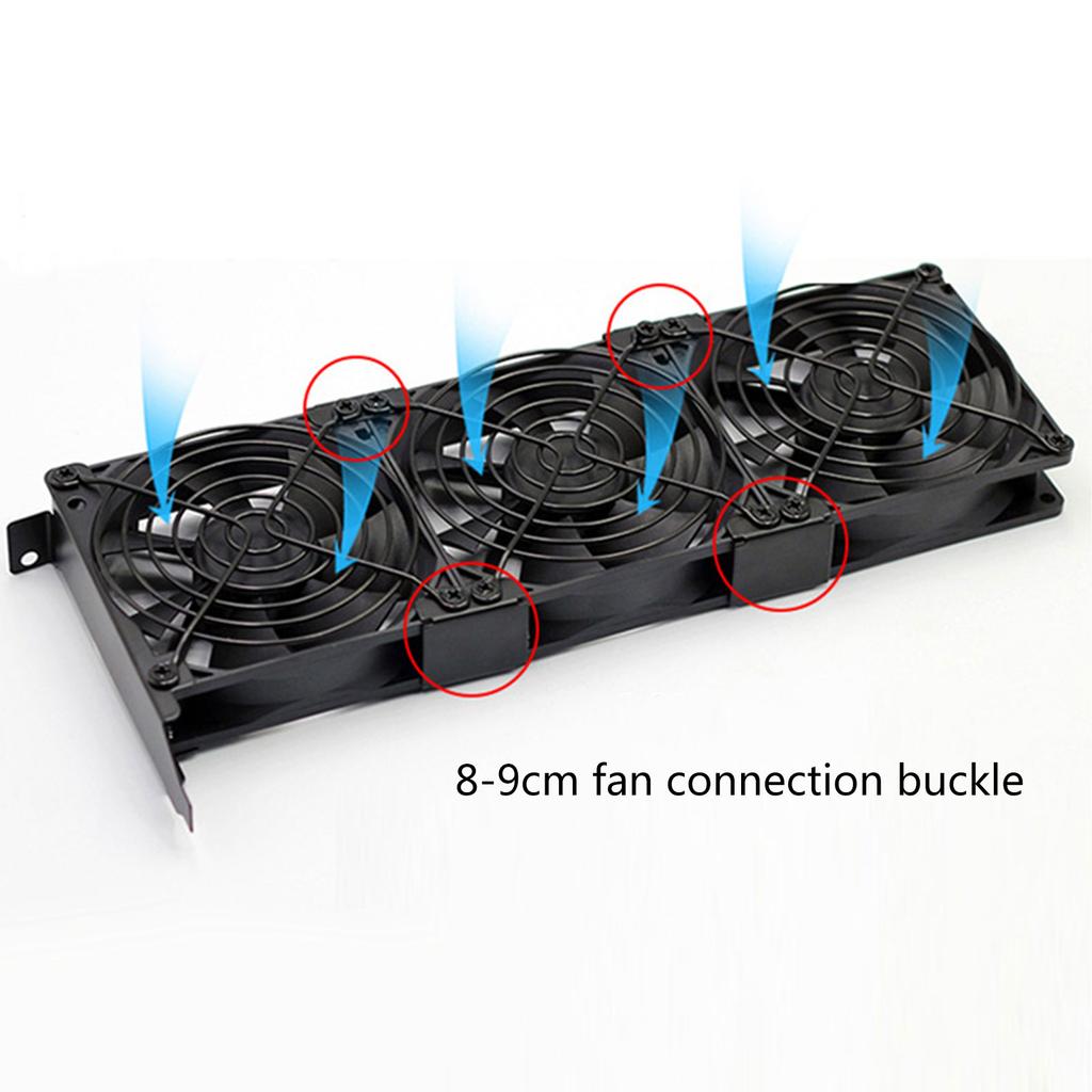 Easy To Use Mounting Bracket Cooling Fan Mount Pci Slot Bracket for Graphic Video Card Support 8cm/9cm PC Cooling Fan