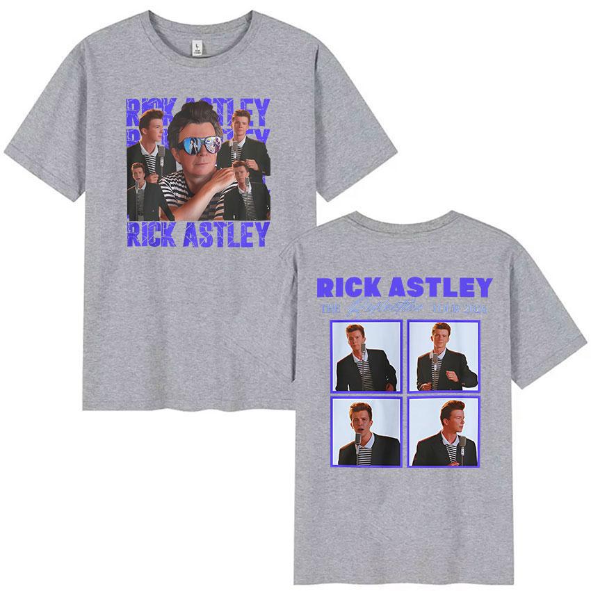 Rick Astley The Reflection Tour 2026 Magliette Grafiche Unisex Vintage Cotone Oversize Maglietta Estiva Abbigliamento Alta Qualità Maglietta