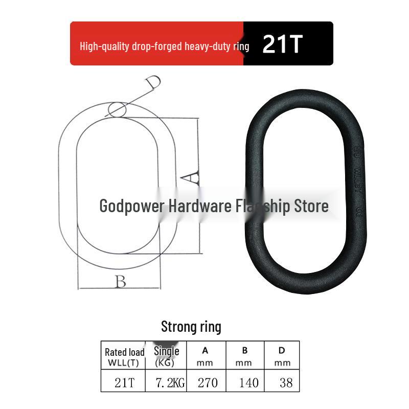God Power Rigging Pear-Shaped Master Link Sling Shackle with Swivel and Lifting Ring - Genuine Guarantee