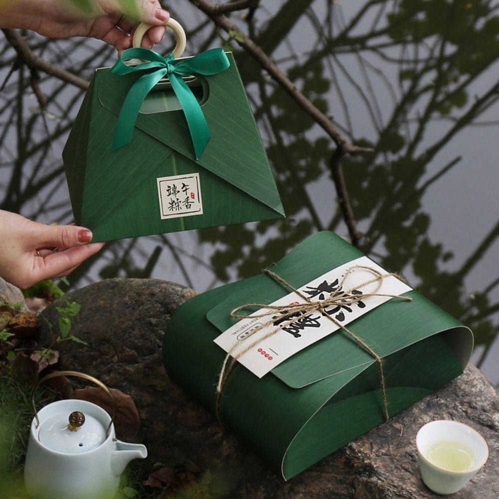 Premium Zongzi Gift Box Portable Luxury Gift Box Gift Bag Empty Packaging Box Festival Present