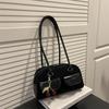Retro Faux Suede Shoulder Bag for Women 2026 New Commuter Crossbody Purse Fashionable Handheld Underarm Bag CLE
