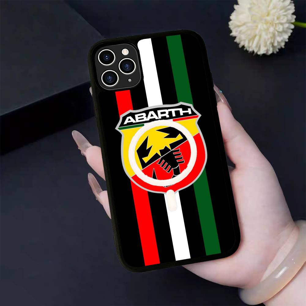 

A-Abarth LOGO For Magsafe Magnetic Phone Case For IPhone 17 16 Pro Max 15 Plus 14 13 12 11 Cover iPhone 13 pro