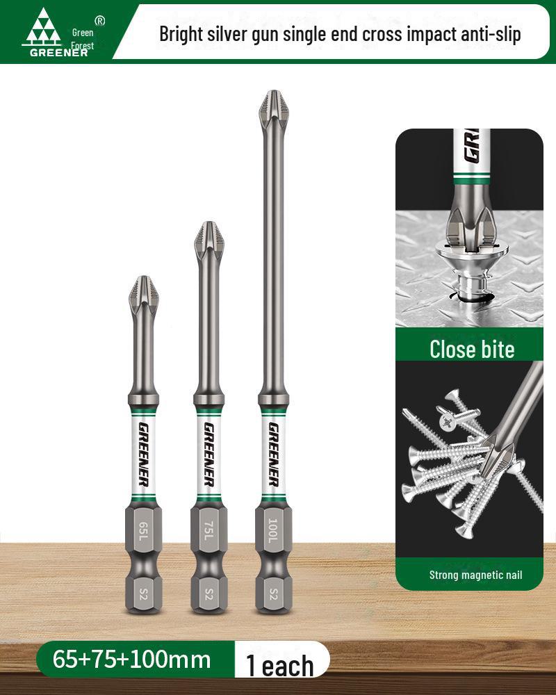 Green Forest Magnetic Non-slip Electric Screwdriver & Flashlight Drill Set