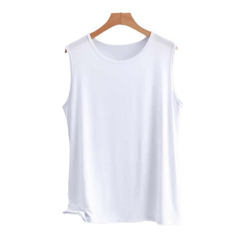 Herren Schnelltrocknendes Modal Eis-Seide Ärmelloses Tanktop für Sommer-Fitness