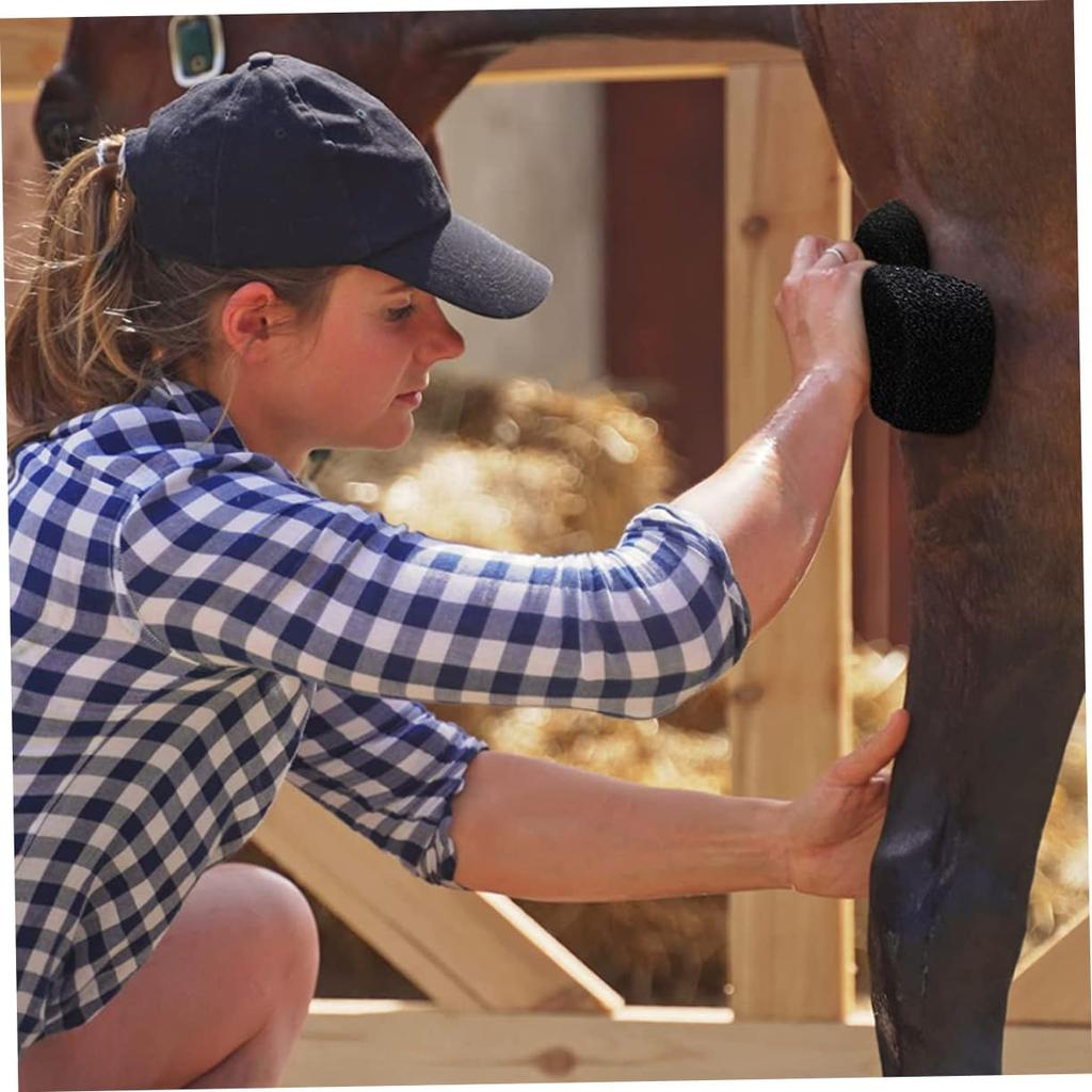 Iplusmile 1 Set Horse Sponge Sponge Handle Bath Sponge Horse Toy Eraser Sponge Wash