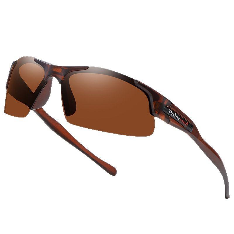 European American Men's Square Half Frame Sports Polarized Sunglasses Cross-border Cycling Driving Shooting Fish Fishing Glasses