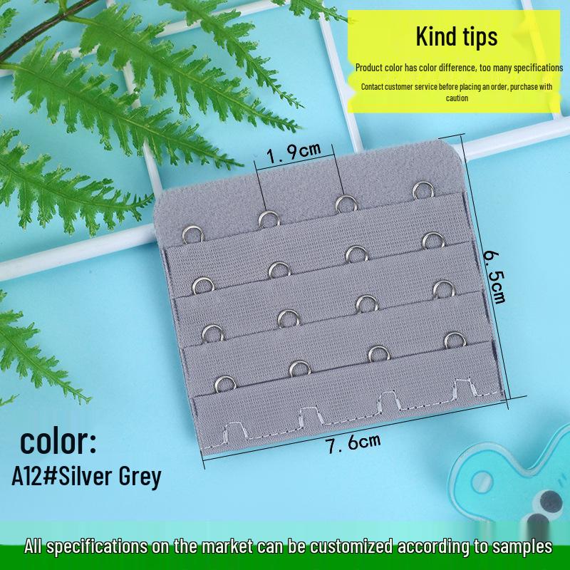 Bra Extension Buckle: 4 Rows, 3 or 4 Buckle Options, Stainless Steel, Large Size Adjustable Extender.
