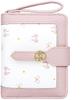 Farcauo Women's Mini Wallet, Bifold, Popular and Cute Pink with a Bowknot Pattern, Includes Coin Pocket