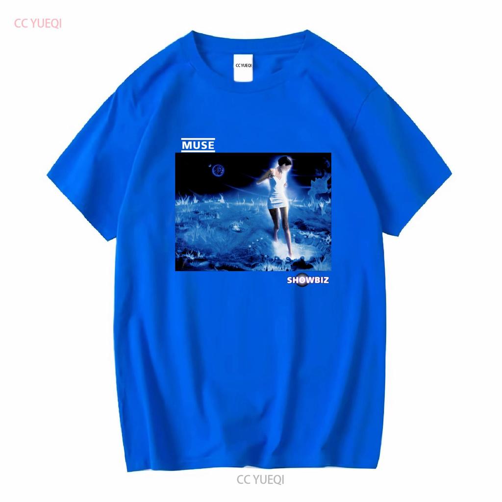MUSE Showbiz T Shirt  Cotton Black Men Full Size S To 3XL HC2204 Long Sleeves Vintage Washed Stretched Graphic Versatile