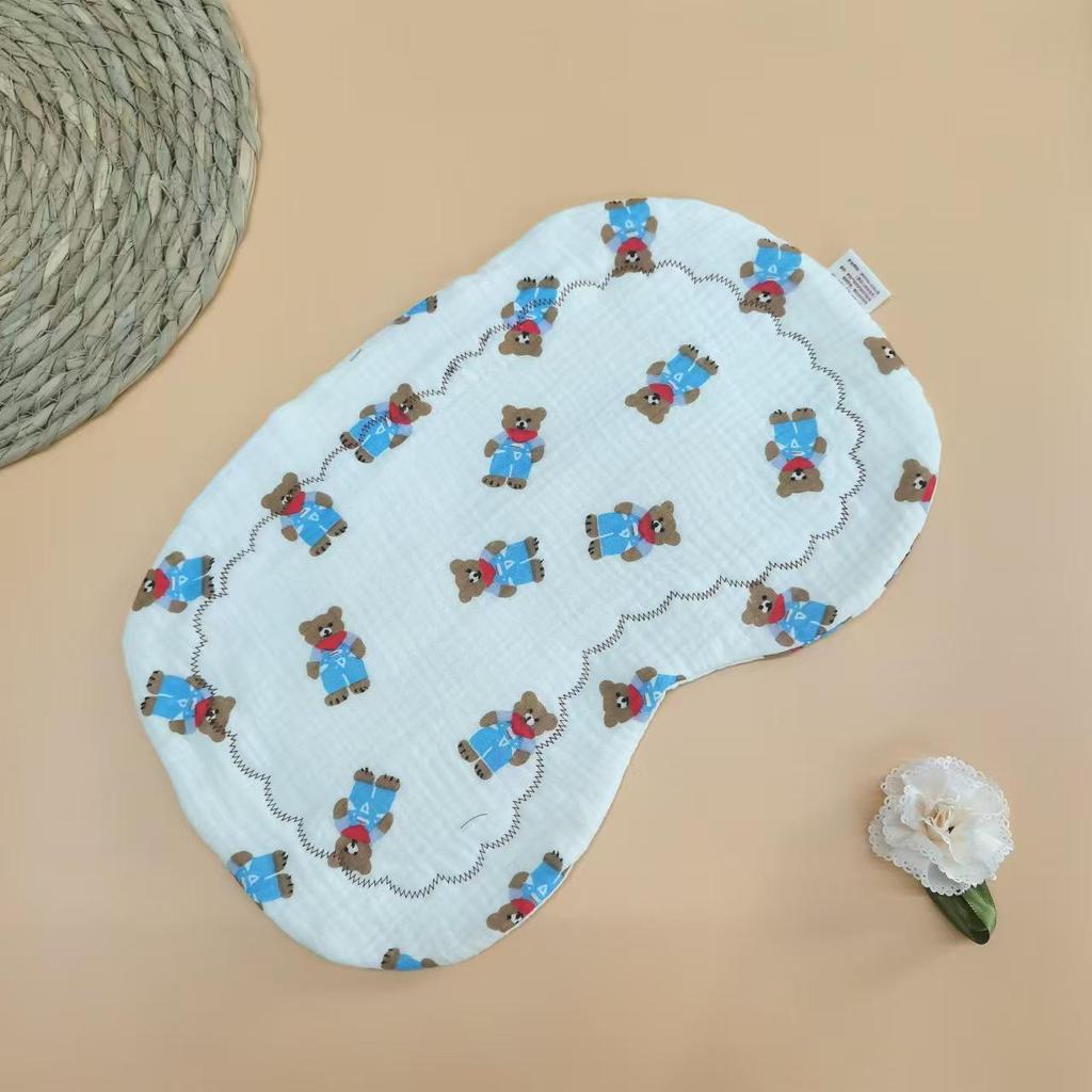 Oreiller pour bébé double face en forme de nuage, pour nouveau-né 0-6 mois, avec housse supplémentaire en coton et gaze.