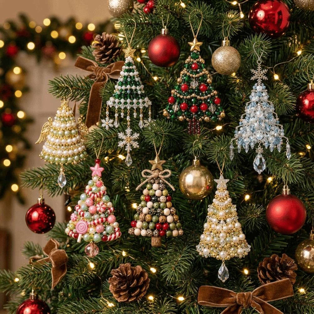 DIY Weihnachtsbaumschmuck-Set Perlen-Weihnachtsbastelset Festliche Feiertagsaktivität