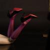 Vintage Dot Pattern Shimmery Silky Sheer Long Socks Fashionable Sexy Shinning Oil Stockings for Women Club Party Hosiery