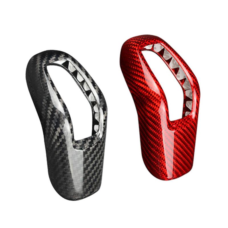 Carbon Fiber Car Gear Shift Knob Cover Trim decorative Sticker For Land Rover Range Rover Sport 2014 2015 2016 2017