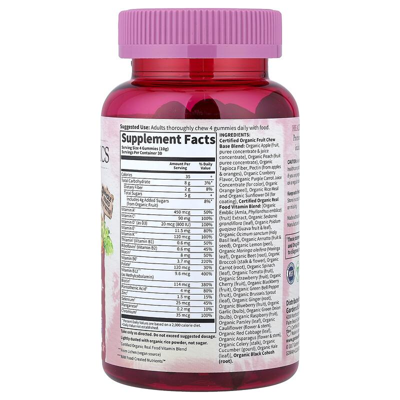 Organics, Women's Multi 40+ Gummies, Organic Berry, 120 Vegan Gummy Drops
